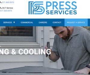 PressServices.net-
Implemented Elements:
WordPress, custom html, custom JavaScript & php, custom cascading style sheets, custom opening slider Press Services - Residential