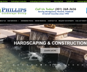 PhillipsLandscape.com -
Implemented Elements:
WordPress, custom html, custom JavaScript & php, custom cascading style sheets, extensive photo galleries PhillipsLandscapes.com